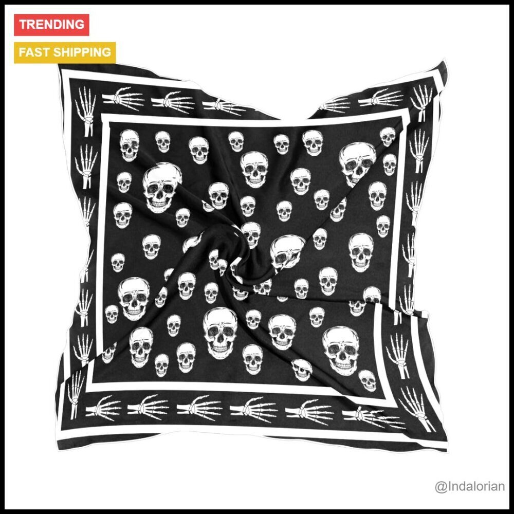 Silk Satin Scarf Square Headwrap Elegant Minimal Chic Versatile Accessory